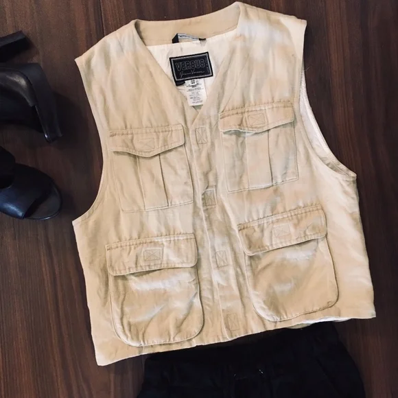 RARE Vintage Versace Utility Safari Vest